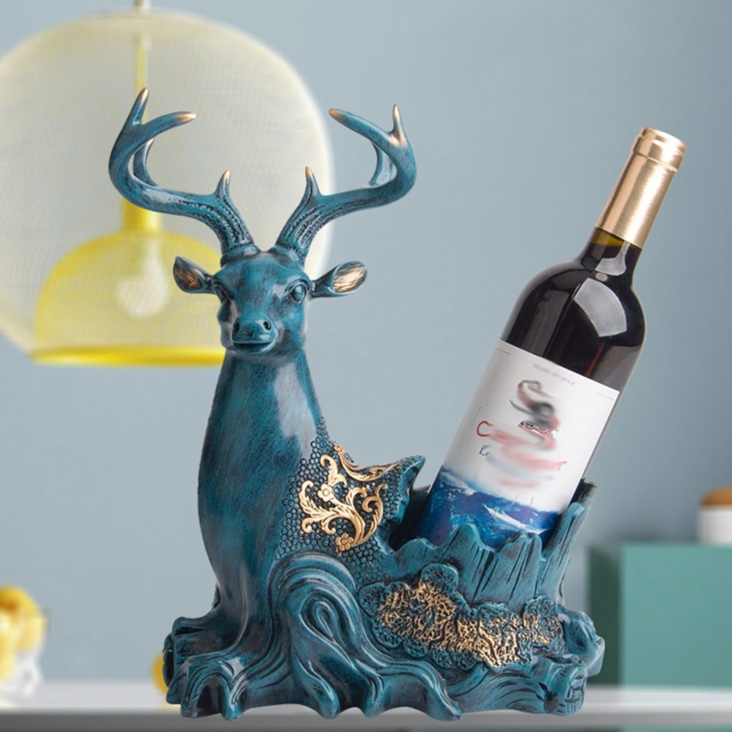 ワインボトルホルダー 鹿 動物 樹脂 おしゃれ インテリア ワインスタンド ディスプレイ ギフト 居酒屋 ..