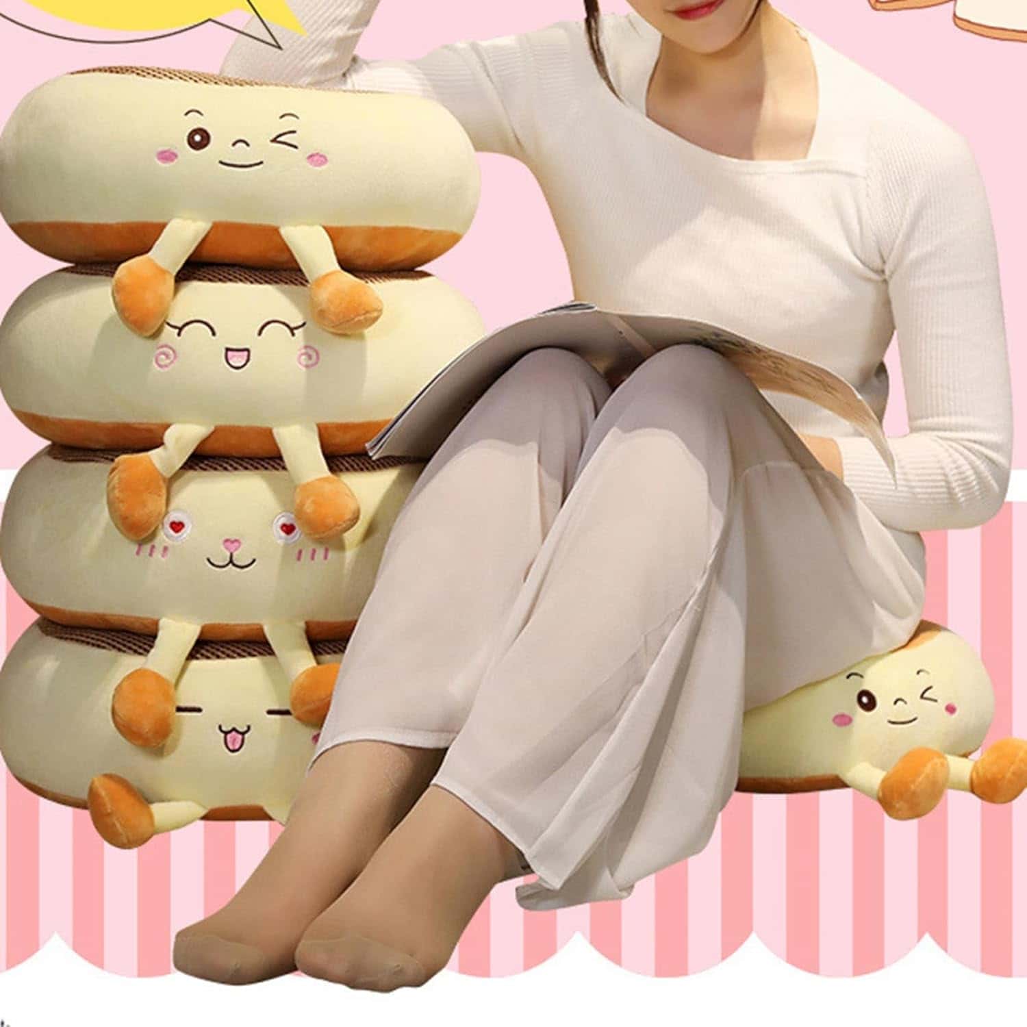 接触涼感 冷感 夏用 座布団 クッション 中空設計 低反発 円座クッション 厚さ12cm 子供用 暑さ対策 パ..