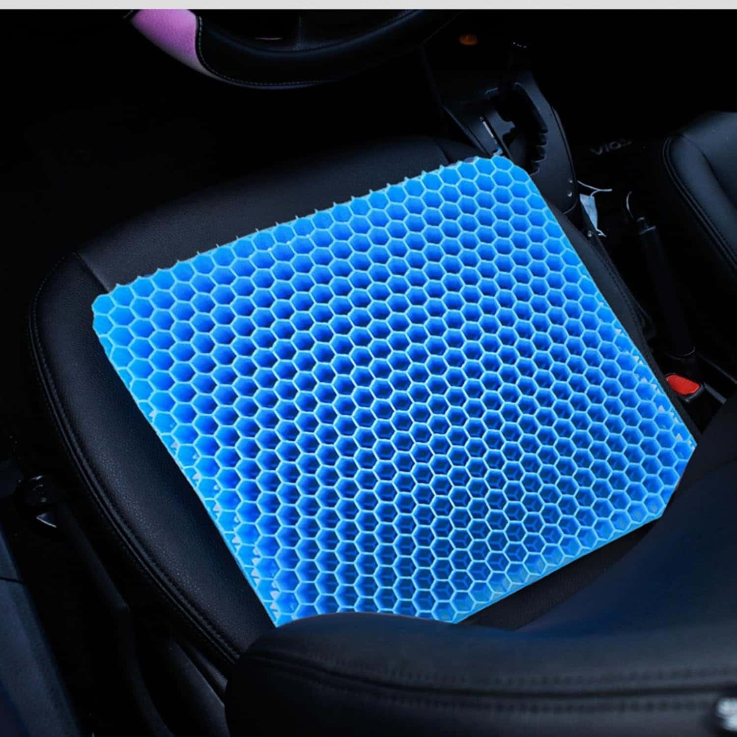 二重構造ジェルクッション 高弾力 柔らかい 四角形 オフィス 車用 夏用 卵割れない クッションカバー付..