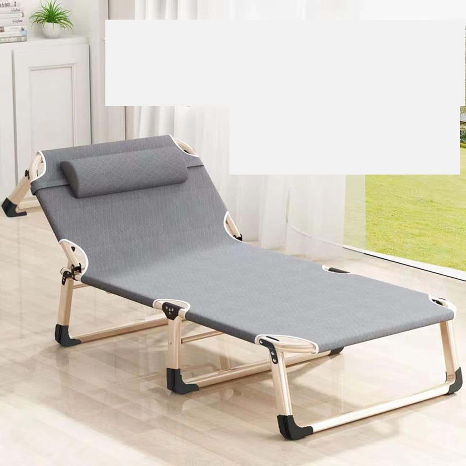 - カラー: グレイ、ダークグレイ、灰+マット- サイズ: 奥行き194cm x 幅75cm- 室内外で使用可能: 簡易ベッド、リラックスチェア、キャンプ用デッキチェア- リクライニング機能: 背もたれとフットレストが180度までリクライニ...