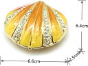 貝殻 ジュエリーボックス 合金製 クリスタル おしゃれ 装飾品 小物入れ 置物 ヒンジ付き インテリア ギフト プレゼント 母の日 卒業式