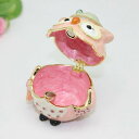 ジュエリー収納ボックス フクロウ クリスタル合金製 動物トリンケットボックス かわいい ミニチュア収納ケース 小物入れ リング イヤリング 装飾品 ホームデコレ...