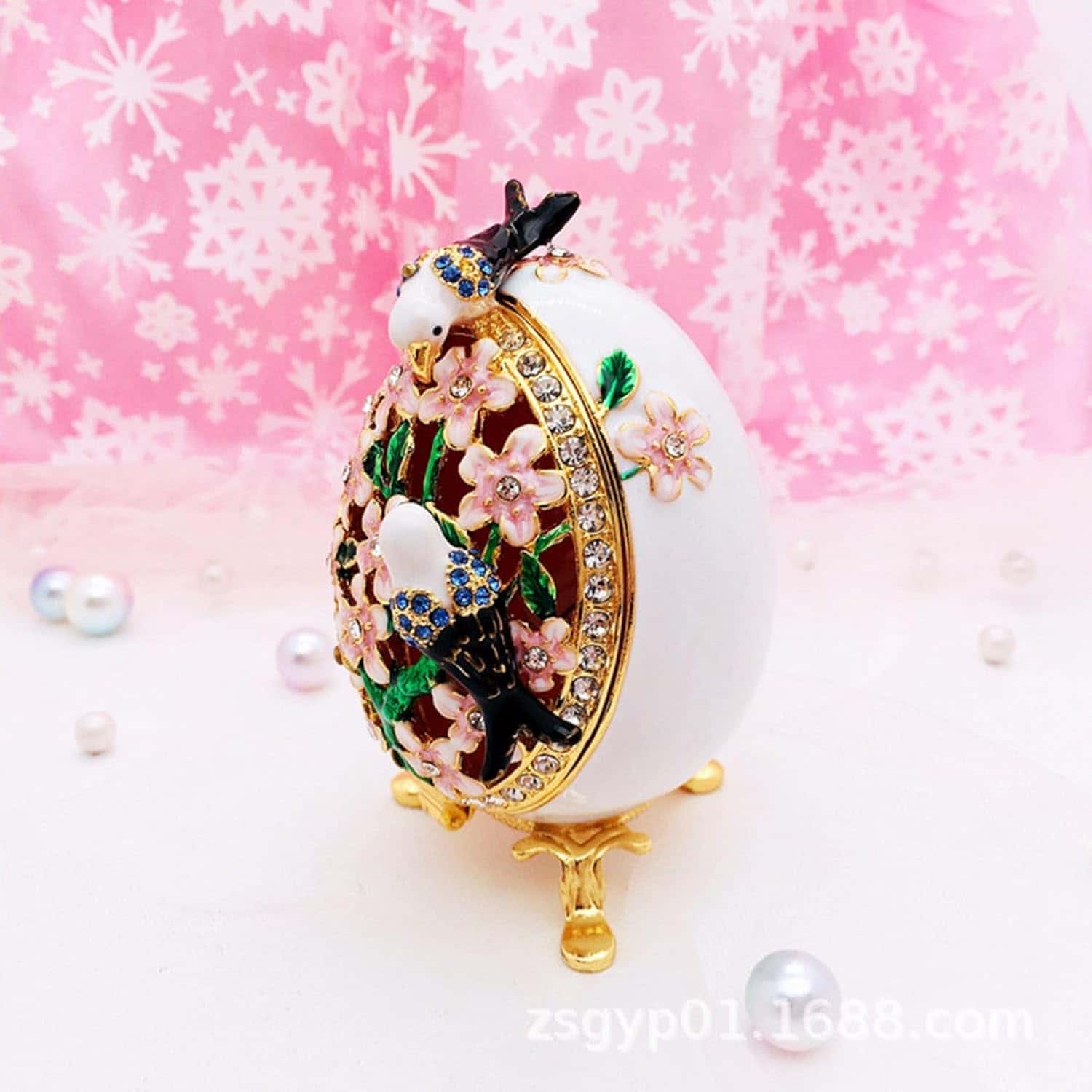 イースターエッグジュエリーボックス 小物入れ トリンケットボックス ジュエリー収納 ホルダー アクセサリー収納 装飾品 ギフト