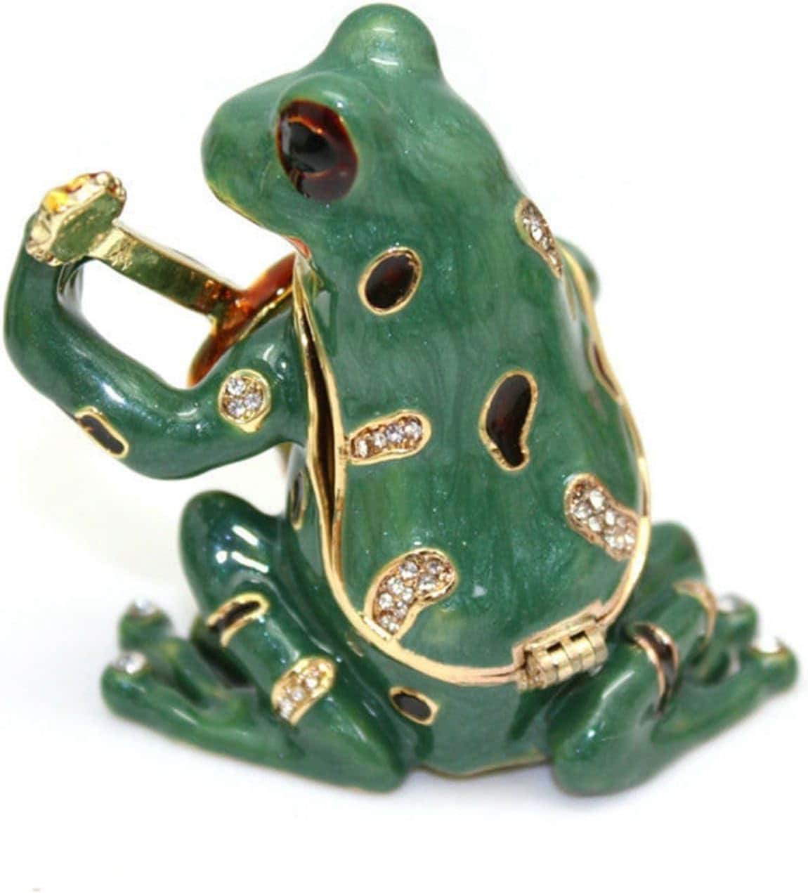 カエル ジュエリーボックス おしゃれ アクセサリーボックス 宝石箱 指輪入れ トリンケットボックス 小物入れ インテリア雑貨 卓上装飾品 贈り物 プレゼント ギフト