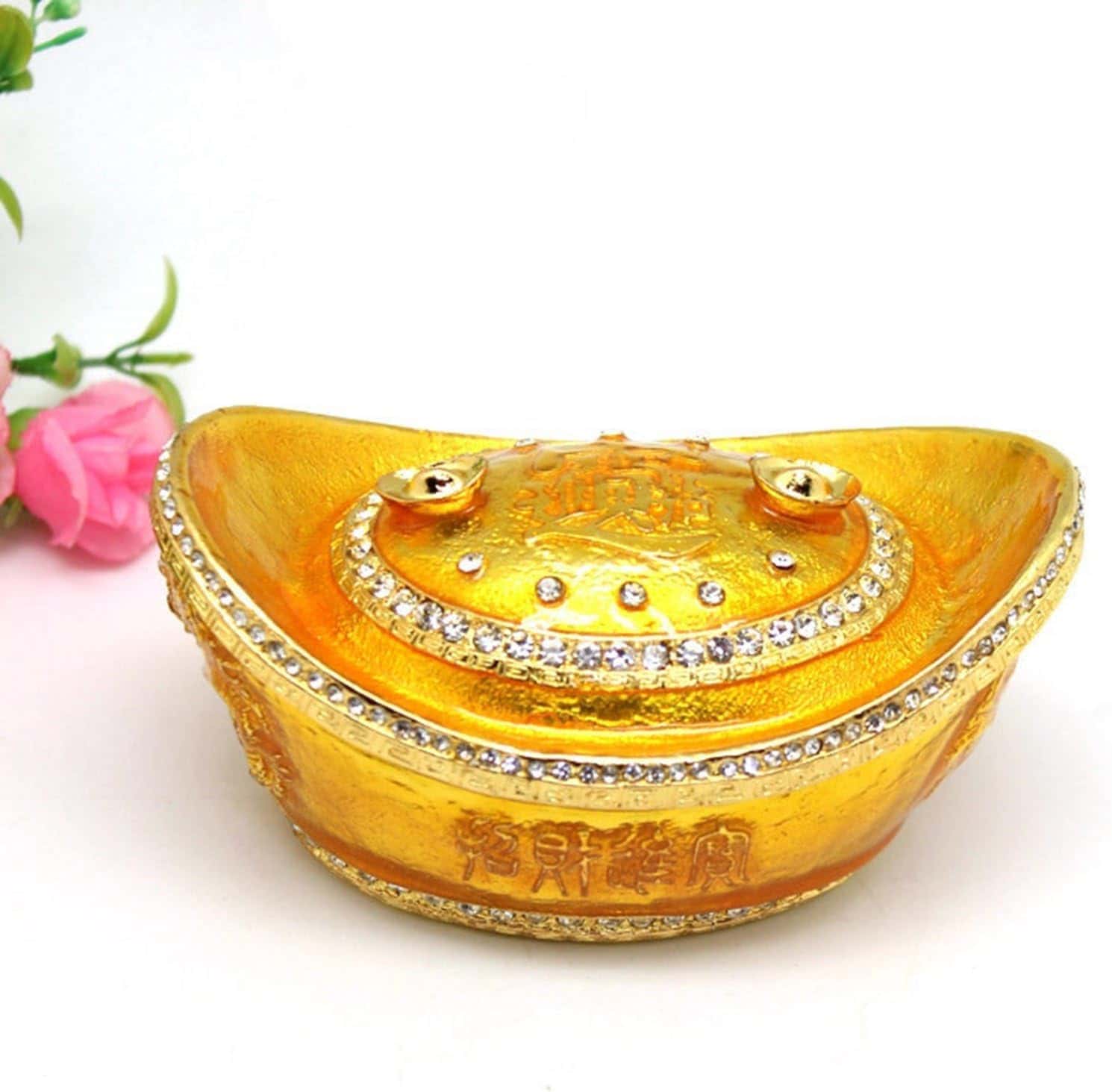 元宝 ジュエリーボックス 風水アイテム 招財 繁栄 商売繁盛 金運アップ トリンケットボックス 小物入れ 工芸品 インテリア雑貨 ホームデコ オフィス プレゼント ギフト
