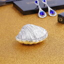 貝殻形ジュエリーボックス 合金製 クリスタルトリンケットボックス 可愛い おしゃれ 装飾 アクセサリーボックス インテリア 女性 娘 母の日 ギフト プレゼント...