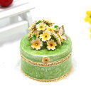蝶 花 アクセサリーボックス ジュエリー収納 かわいい 小物入れ リング ネックレス イヤリング ヒンジ付き トリンケットボックス 女性 インテリア 置物 結婚...