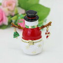 雪だるま ジュエリーボックス 合金 クリスタル トリンケットボックス 装飾品 小物入れ ギフト プレゼント オーナメント インテリア 娘 子供 彼女 ホームデコ...