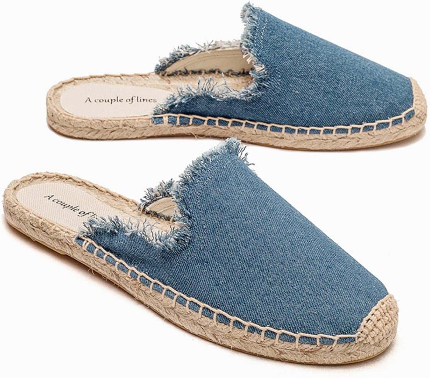 レディース スリッパ ミュール エスパドリーユ ローファー スリッポン かかと無し ジュート底 草靴 フ..
