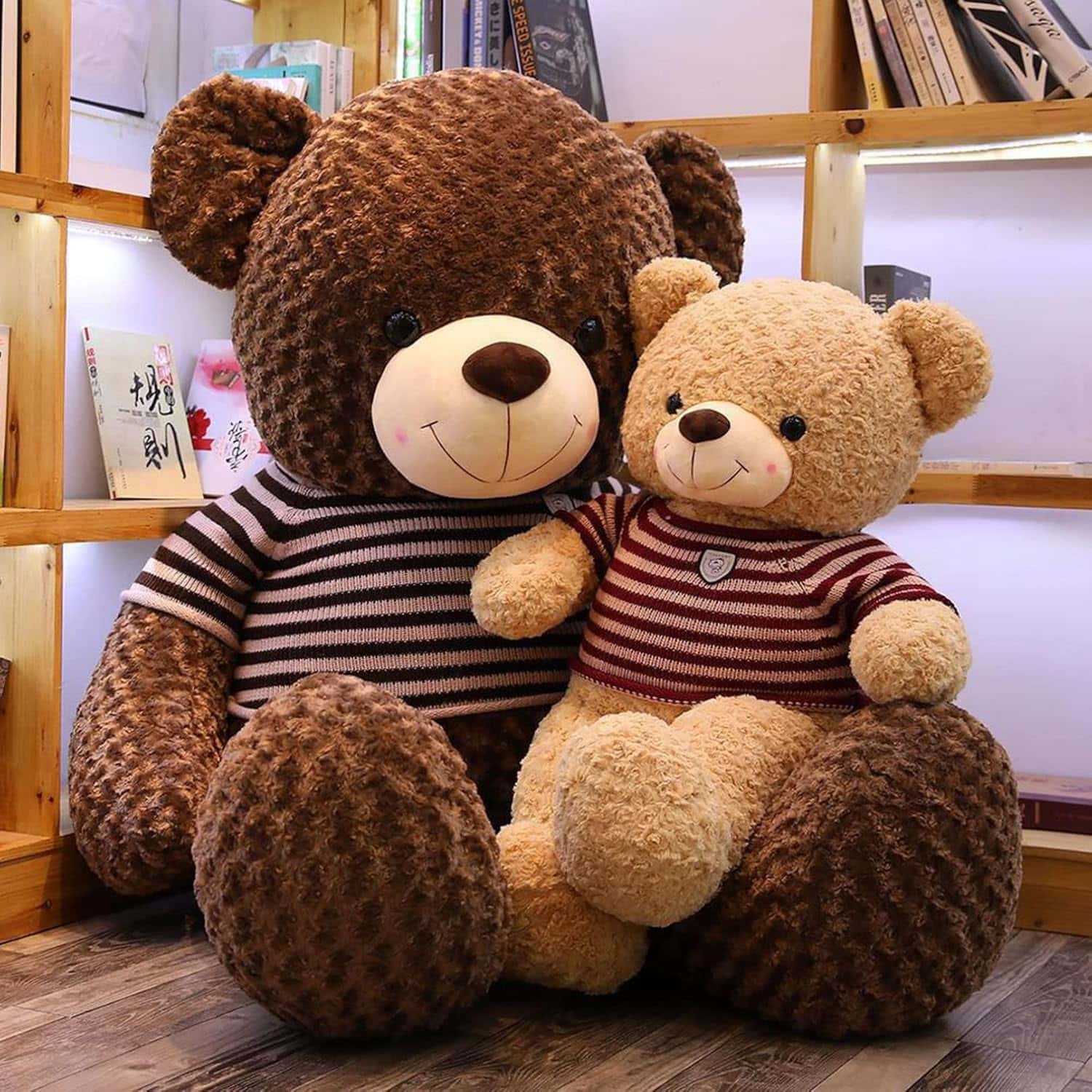 Teddy Bear - ビッグサイズ テディベア ぬいぐるみ 添い寝枕 セーター着 熊 昼寝まくら 抱きまくら かわいい フワフワ おもちゃ 多機能 癒し系 洗える 子ども 女の子 男の子 バレンタイン お誕生日 ギフト