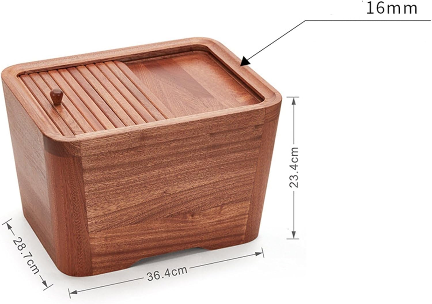 横置き可 天然木 米びつ 10kg 檀木 米櫃 隙間 小型 26*26*25cm ブラウン 食品保存容器 台所保存 ライスストッカー 小麦粉 湿気 酸化防止 食糧収納 虫除け 鮮度保持