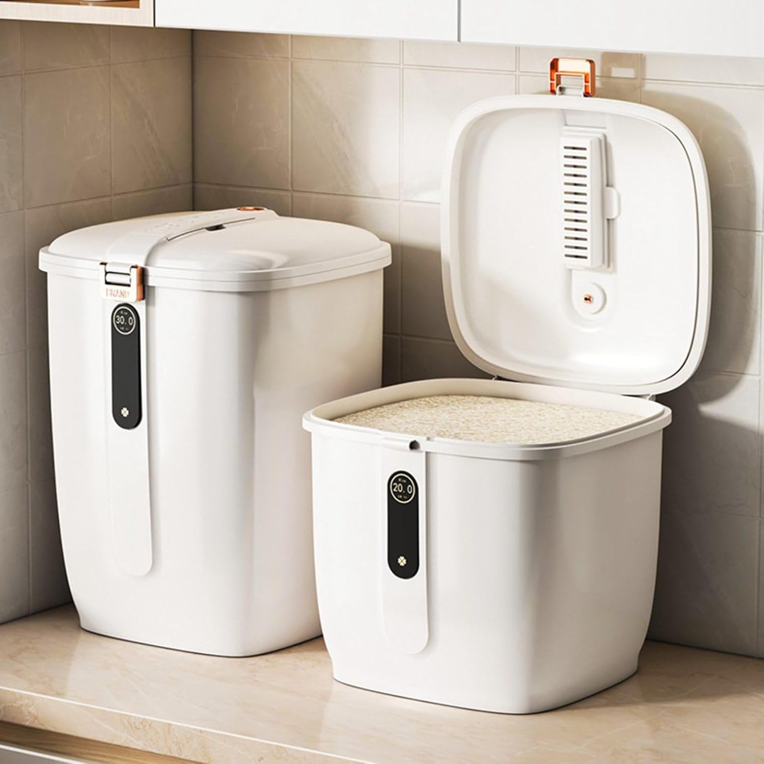 密封保存 計量米タンク 米びつ ライスストッカー 5kg 10kg 15kg 小型 収納庫 キッチン用品 湿気 酸化防..