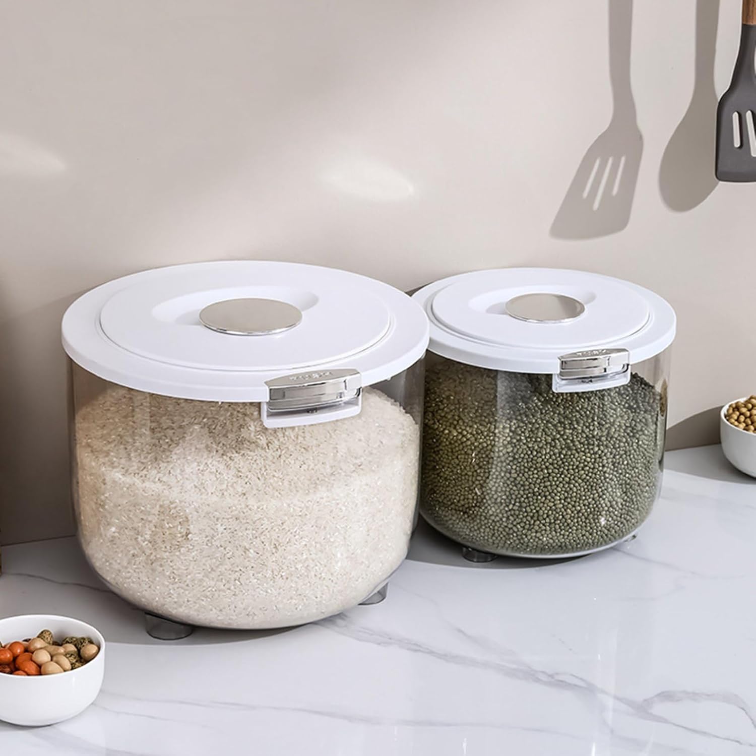 キッチン収納 保存容器 米びつ 5kg 10kg 15kg ライスストッカー 米容器 透明 おしゃれ 北欧風 湿気防止..