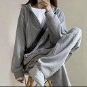 レディース パーカー 上下セット 長袖 ジップアップ フード ロングパンツ 春服 プルオーバー トレーナー 大きいサイズ 柔らかい 綿 ゆったり ルームウェア ...
