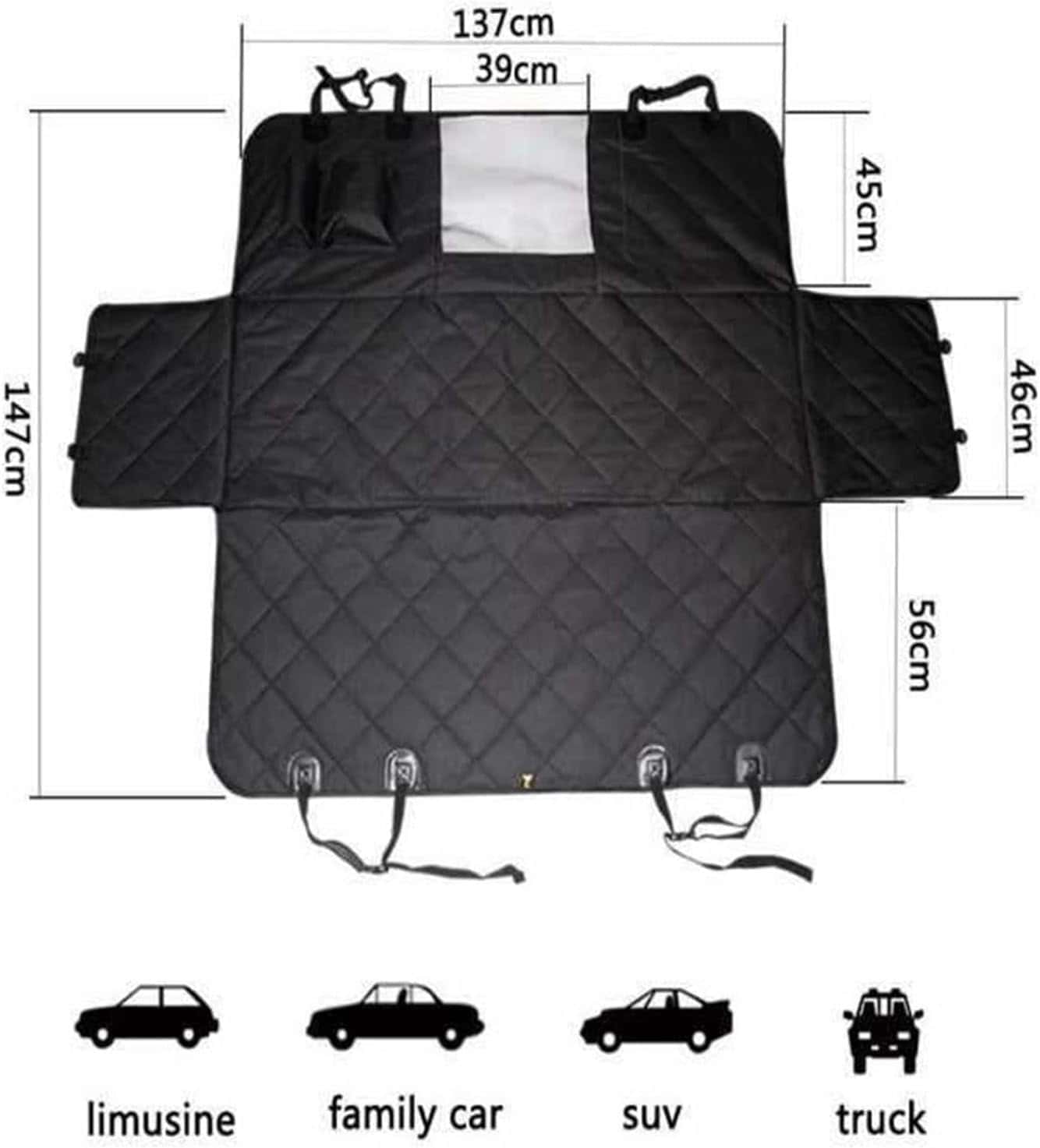 車用ペットシート 滑り止め 耐摩耗 後部座席用 犬猫対応 リード付き 折り畳み 防汚 カー用品 ペット用..