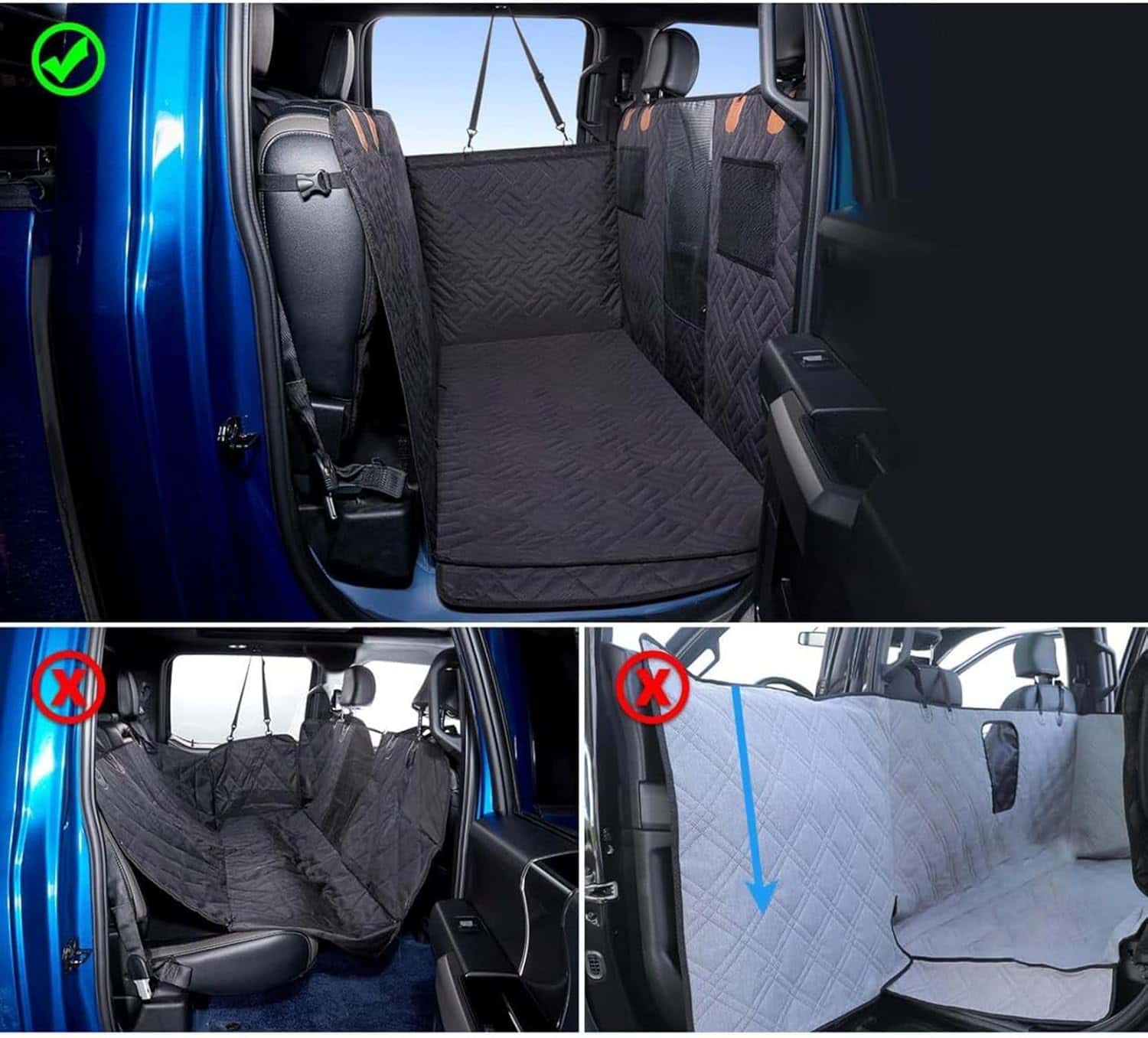 犬 車 シート ペット ドライブシート 大中小型車対応 後部座席専用 滑り止め 耐摩耗 リード付き 長さ調..