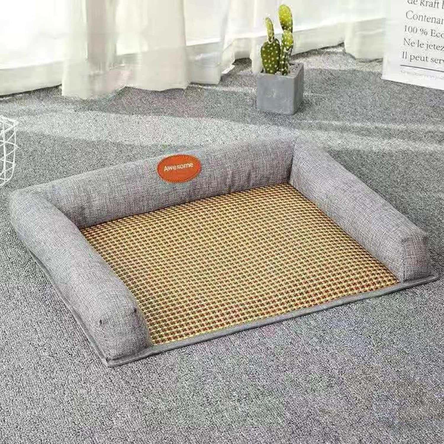 夏用ペットベッド 犬猫兼用 接触冷感 滑り止め 暑さ対策 ひんやりマット 室内用 40*30 55*45 80*60 カ..