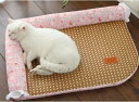ペットベッド 夏用 涼しい 冷感マット 夏ござ ペットソファ 犬用 猫用 枕付き 滑りにくい お手入れ簡単 柔らかい リラックス クール 休憩所 ウサギ柄 S-(55*30cm) M-(60*40cm) L-(70*50cm) XL-(85*60cm)(4)