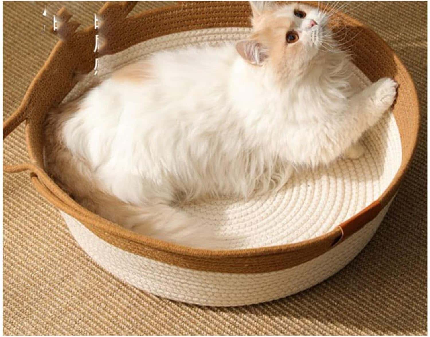 ペットベッド 籐製 夏用 天然素材 猫用 犬用 ペットソファ 通気性 暑さ対策 お手入れ簡単 おしゃれ 両..