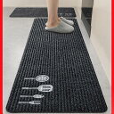 PVCキッチンマット 北欧風 40*60cm/50*120cm/50*180cm 玄関マット ドアマット 廊下敷き 階段マット 台所マット 滑り止め 洗える 泥除け 縞柄 パンダ 動物 文字 料理
