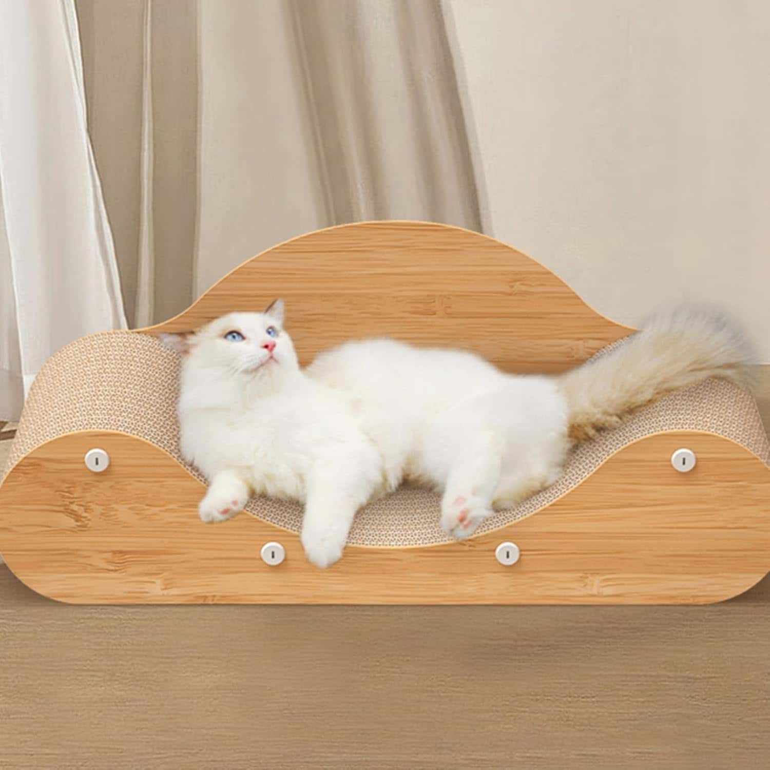 Rakuten - 猫用爪とぎ 麻製 室内用 強化ダンボール 爪磨き 壁や家具の保護 運動不足解消 お手入れ簡単 通気性抜群 長持ち 安定性抜群 収納簡単 寂しさ対策