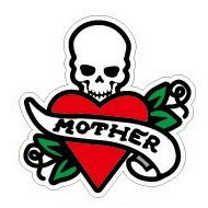 ダイカットステッカー タトゥースカル 10×10cmのビッグサイズシールでカスタマイズ★【DM便選択可】【楽ギフ_包装】