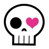 ダイカットステッカー ラブリースカル 10×10cmのビッグサイズシールでカスタマイズ★【DM便選択可】【楽ギフ_包装】