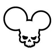 ダイカットステッカー スカルマウス 10×10cmのビッグサイズシールでカスタマイズ★【DM便選択可】【楽ギフ_包装】