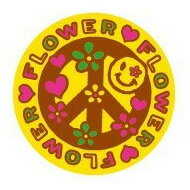 ダイカットステッカー フラワーピース 10×10cmのビッグサイズシールでカスタマイズ★【DM便選択可】【楽ギフ_包装】