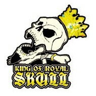 ダイカットステッカー スカルキング 10×10cmのビッグサイズシールでカスタマイズ★【DM便選択可】【楽ギフ_包装】