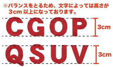 アルファベットワッペン[クロス][3cmサイズ]英文字わっぺん、アップリケ、イニシャル名前入れに　アイドル、応援グッズ、野球、スポーツ観戦、【DM便選択可】【アイロン接着】【楽ギフ_包装】