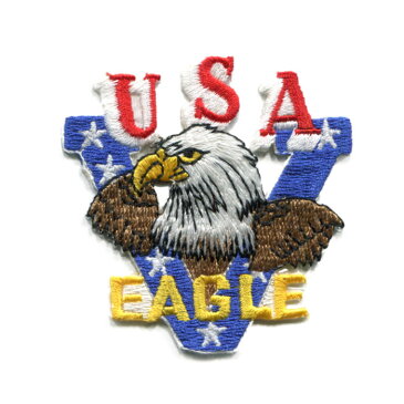 輸入ワッペン〔682-USAeagle〕大【DM便選択可】【アイロン接着】【楽ギフ_包装】