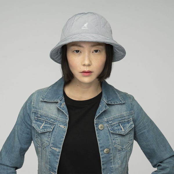 KANGOL カンゴール メンズ 男性 Quilted Casual バケットハット サファリハット | 夏 帽子 夏用 大きいサイズ UV メッシュ キャップ XL 大きめ ハイ ブランド アウトドア 汗 折りたたみ 日よけ 収納