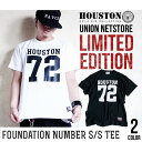 『HOUSTON/ヒューストン』14un33 LIMITED EDITION FOUNDATION NUMBER S/S TEE / リミテッドエディション ファウンデーション ナンバー 半袖TEE -全2色-「数字」「プリント」「Tシャツ」「ストリート」「スポーツ」【チケット対象】[14un33]