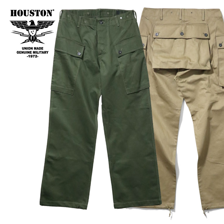 HOUSTON/ヒューストン 1924 USMC HBT MONKEY PANTS / USMC HBT モンキーパンツ -全2色- / へリンボン / ミリタリー / マリンコープ / 海軍 / [1924]