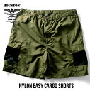 HOUSTON / ヒューストン 1996 NYLON EASY CARGO SHORTS / ナイロンイージーカーゴショーツ-全4色- / メッシュ/ハーフパンツ/ゴム/シンプル/ユニオンネットストア