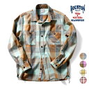 HOUSTON / ヒューストン 40959 VINTAGE WASH CHECK VIYELLA SHIRT / ヴィンテージ加工チェックビエラシャツ -全4色- フランネルシャツ ヴィンテージ ビンテージ 長袖シャツ ミリタリー MILITARY チェック メンズ レディース ウィメンズ 大きいサイズ 厚手 