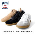 ジャーマントレーナー スニーカー メンズ HOUSTON / ヒューストン 6809-10 GERMAN BW TRAINER / ジャーマントレーナー -全3色- アメカジ ミリタリー MILITARY メンズ スニーカー トレーニングシューズ ドイツ軍 スエード シンプル [6809-10]