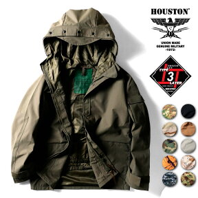 HOUSTON / ヒューストン 50311 ECWCS PARKA / ECWCS パーカー -全11色- ナイロン ミリタリー MILITARY サバゲー フード シェル 軍物 迷彩 アウトドア メンズ レディース 大きいサイズ ゆったり ジャケット 無地 撥水 防水 防風 ジップアップ[50311]