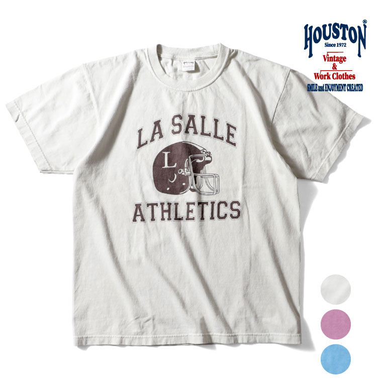 HOUSTON / ヒューストン 22105 PIGMENT PRINT TEE (LASALLE) / ピグメントプリントTシャツ -全3色- 半..
