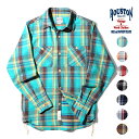 HOUSTON / ヒューストン 40957 CHECK VIYELLA SHIRT / チェックビエラシャツ -全7色- 長袖シャツ フランネルシャツ ワークシャツ メンズ ミリタリー カジュアル 大きいサイズ ヴィンテージ ビンテージ 40957