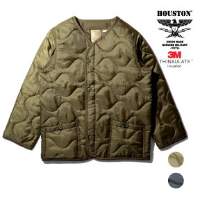 HOUSTON / ヒューストン 50909 M-65 JACKET THINSULATE LINER / M-65 ジャケットシンサレートライナー-全2色- ビンテージ ヴィンテージ ポリエステル キルティング リップストップ MILITARY ミリタリー メンズ レディース ウィメンズ 大きいサイズ ゆったり ポケット[50909]