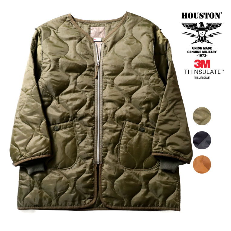 HOUSTON コート メンズ HOUSTON / ヒューストン 50910 M-51 PARKA THINSULATE LINER / M-51 パーカーシンサレートライナー-全3色- ビンテージ ヴィンテージ ポリエステル キルティング リップストップ MILITARY ミリタリー メンズ レディース ウィメンズ 大きいサイズ ゆったり ポケット[50910]