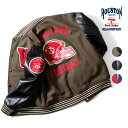 HOUSTON / ヒューストン 51273 MELTON AWARD JACKET (FOOTBALL)/ メルトンアワードジャケット -全3色- 長袖 スタジャン フットボール メンズ ミリタリー カジュアル 大きいサイズ ジャンパージャンバー ヘルメット カレッジ アメフト スポーツ 51273