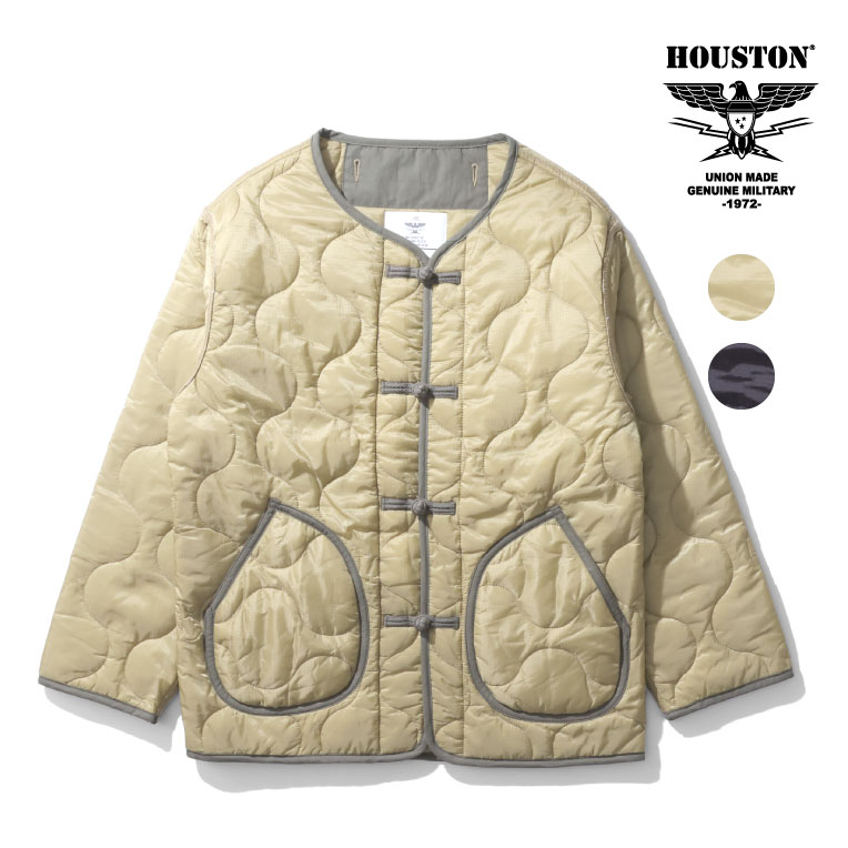 HOUSTON / ヒューストン 51297 LINER CUSTOM CHINA JACKET / ライナーカスタムチャイナジャケット -全2色- メンズ シンプル ミリタリー MILITARY アメカジ キルティングジャケット カンフージ…