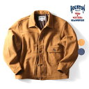 HOUSTON / ヒューストン 8213 COW SUEDE TRACK JACKET / カウスウェードトラックジャケット -全2色- メンズ オイル 無地 革ジャン 月桂樹ボタン 牛革 ミリタリー スエード アウター アメカジ ヴィンテージ 8213