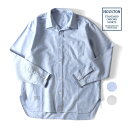 HOUSTON / ヒューストン 41067 U.S. AIRFORCE OXFORD SHIRT / アメリカ軍エアフォースオックスフォードシャツ -全2色- メンズ シンプル 長袖シャツ ミリタリー カジュアル アメカジ ヴィンテージ シャンブレー 無地 41067