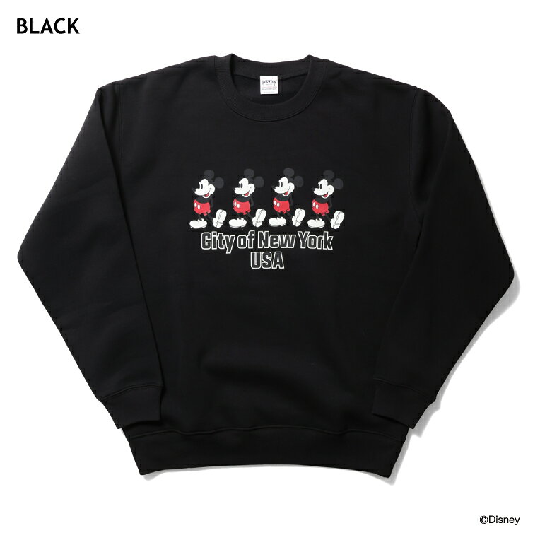 HOUSTON / ヒューストン 22258 【HOUSTON】 MICKEY MOUSE C/N SWEAT (NY) / ミッキ...