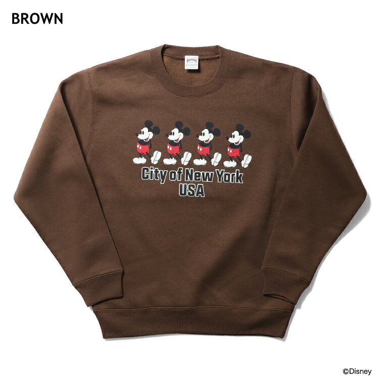 HOUSTON / ヒューストン 22258 【HOUSTON】 MICKEY MOUSE C/N SWEAT (NY) / ミッキ...