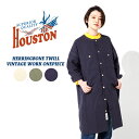 HOUSTON woman / ヒューストン ウーマン 21HL005 HERRINGBONE TWILL VINTAGE WORK ONEPIECE / ヘリ...